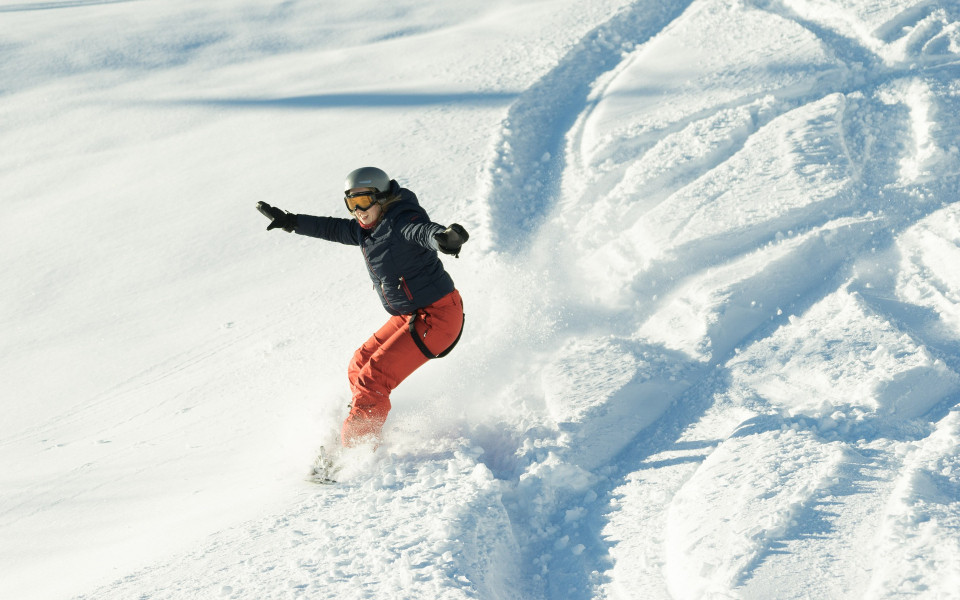 snowboard-frau